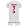 Conjunto (Camiseta+Pantalón Corto) Dinamarca Joachim Andersen 2 Segunda Equipación Mundial 2022 - Niño